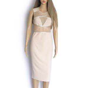NWT Nasty Gal Beautiful Cream Color Midi Dress